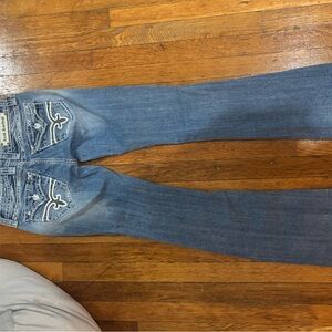 Low rise flare rock revival jeans
